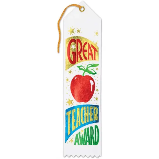 Great Teacher Award Ribbon (Pack of 6) {1}