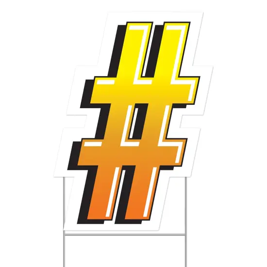 PlasticNumber SignYard Sign, (Pack Of 3) {1}
