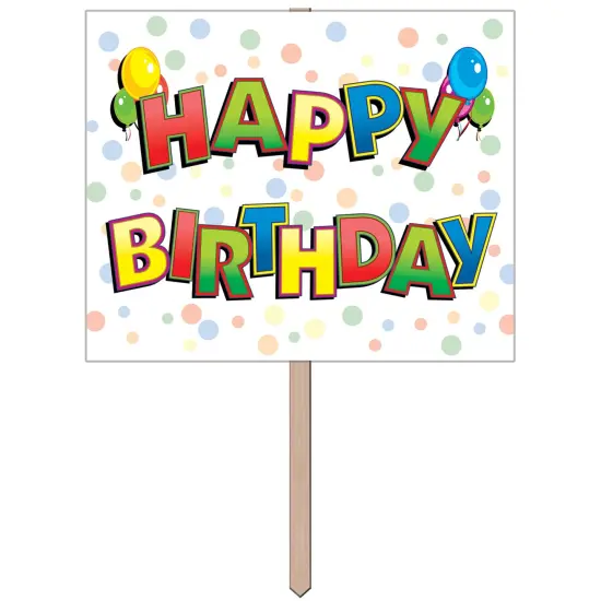 Happy Birthday Yard Sign, (Pack of 6) {1}