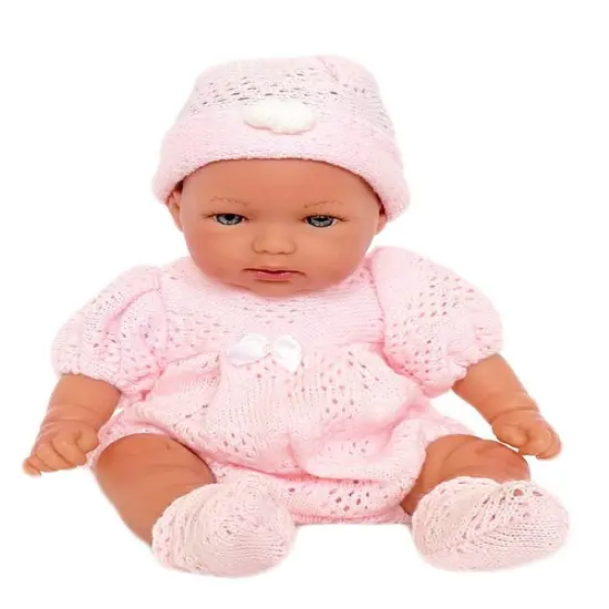 Adorable Mini Baby Kennedy &reg; Doll in Pretty Pink Knit Layette {2}