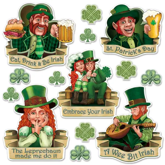 St Patricks Day Cutouts, (Pack Of 12) {1}