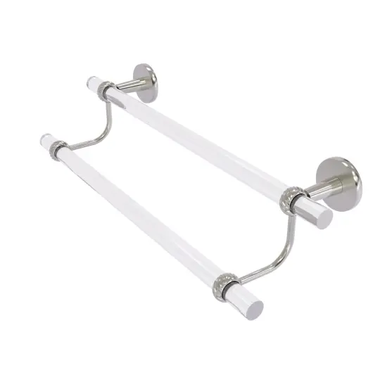 Clearview Collection 30 Inch Double Towel Bar With Twisted Accents - Satin Nickel {1}