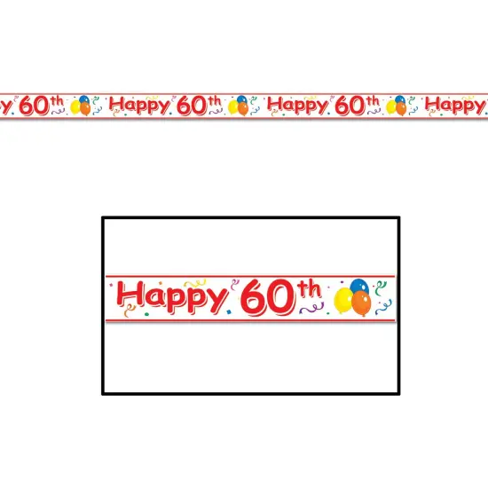Happy60thBirthday Party Tape (Pack of 12) {1}