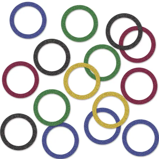 Sports Party Rings Del Sparkle Confetti, (Pack Of 12) {1}