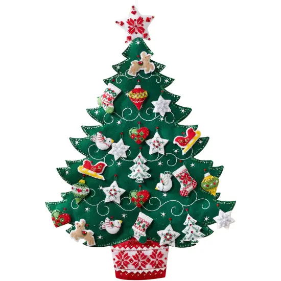 Bucilla Advent Calendar Felt Applique Kit-Nordic Tree {2}