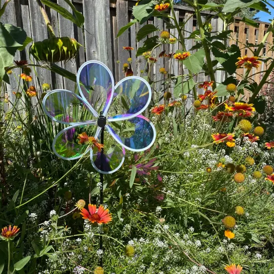 In the Breeze 2667 - 13.5 Inch Iridescent Windee Wheelz Spinner - Outdoor Garden Décor {3}