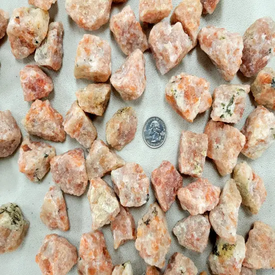 Orange Sunstone Crystals - Raw Rough Stones Bulk {3}