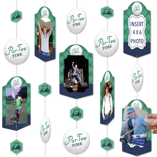 Big Dot of Happiness Par-Tee Time - Golf - Birthday or Retirement Party Vertical Photo Garland 35 Pieces {1}