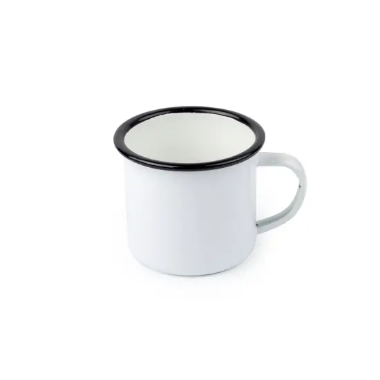12oz Enamel Mug with Black Edge {1}