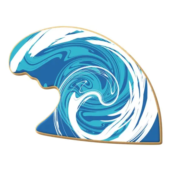 Wave Cookie Cutter 4.25", CookieCutter.com, Tin Plated Steel, Handmade in the USA {3}