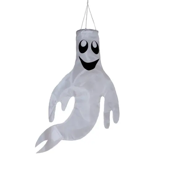 In the Breeze Small 18 inch Ghost Windsock Halloween Hanging Decoration {1}