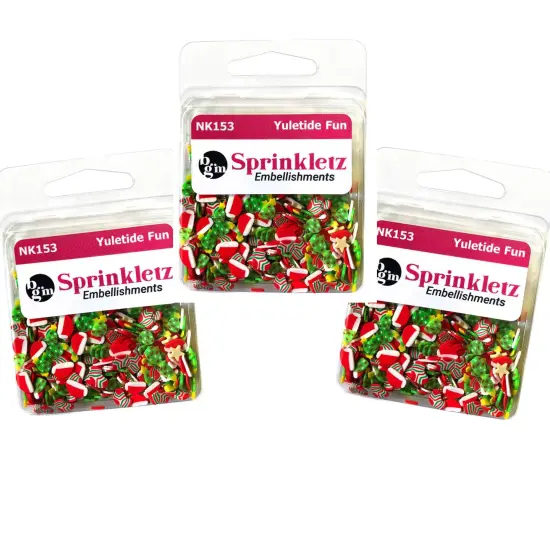 uttons Galore Colorful Polymer Clay Embellishments for Craft Scrapbooks Cardmaking (Yuletide Fun, 1,800 Pieces - 36 Grams) {1}