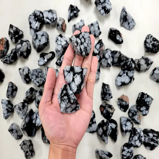 Snowflake Obsidian from Mexico - Bulk Rough Stones {5}
