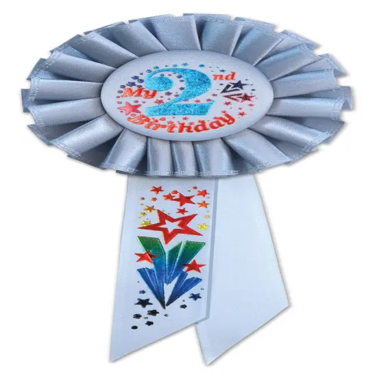 My 2nd Birthday Rosette (Pack of 6) {1}