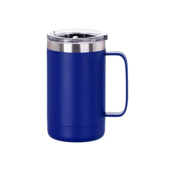 Engraving Coffee Cup, 10 oz with Lid and Handle (Royal Blue) {1}