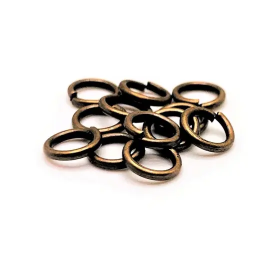 100 , 500 or 1,000 Pieces: 6 mm Antiqued Copper Open Jump Rings, 18g {1}