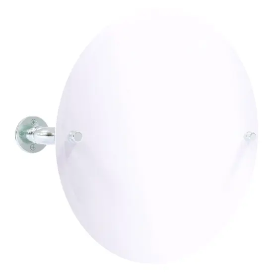 Pipeline Collection Frameless Round Wall Mounted Tilt Mirror {1}