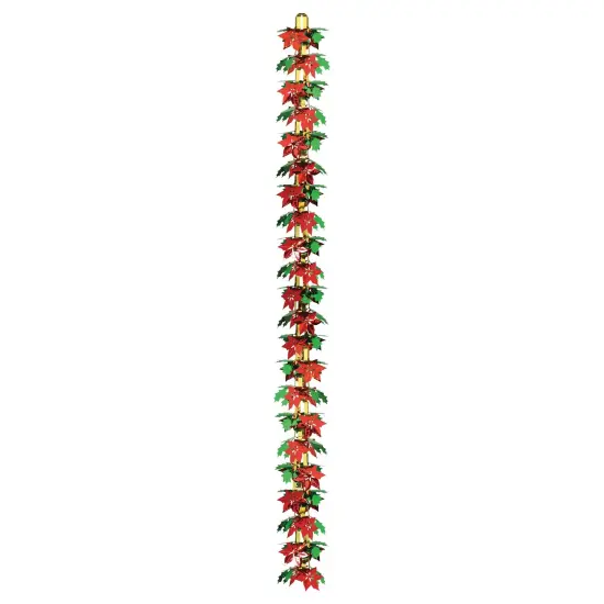 Poinsettia & Holly Garland/Column (Pack of 12) {1}