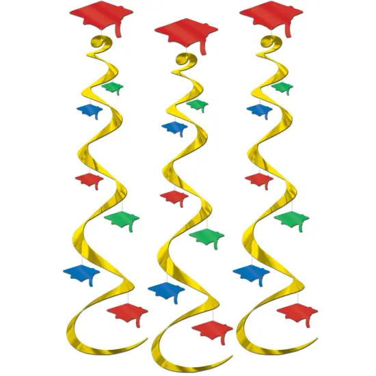 Grad Cap Whirls (Pack of 6) {1}
