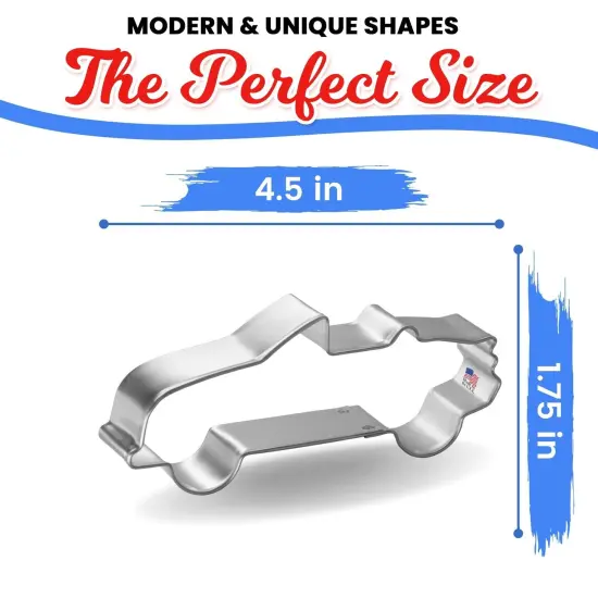 Convertible Car Cookie Cutter 4.5 in, CookieCutter.com, Tin Plated Steel, Handmade in the USA {2}