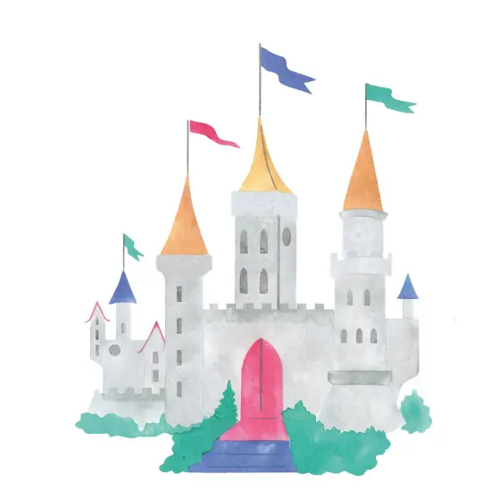 Single Castle Wall Stencil | 2832 by Designer Stencils | Reusable Art Craft Stencils for Painting on Walls, Canvas, Wood | Reusable Plastic Paint Stencil for Home Makeover | Easy to Use & Clean Art Stencil {1}