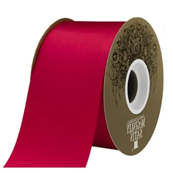 Acetate Lustre Ribbon 2 1/2" - Red - Mum Ribbon 50 yards {1}