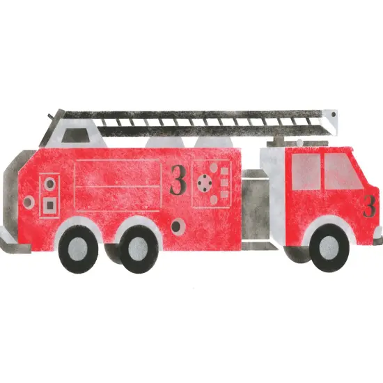 Large Firetruck Wall Stencil | 3306 by Designer Stencils | Reusable Art Craft Stencils for Painting on Walls, Canvas, Wood | Reusable Plastic Paint Stencil for Home Makeover | Easy to Use & Clean Art Stencil {2}