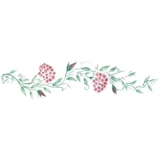 Floral Vine Wall Stencil | 2815 by Designer Stencils | Floral Stencils | Reusable Art Craft Stencils for Painting on Walls, Canvas, Wood | Reusable Plastic Paint Stencil for Home Makeover | Easy to Use & Clean Art Stencil {1}