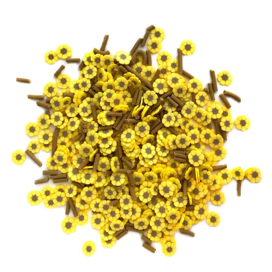 Buttons Galore Sprinkletz Embellishments for Crafts, Tiny Polymer Clay Shapes & Unique Designs - Mirasol - 3 Pack {2}