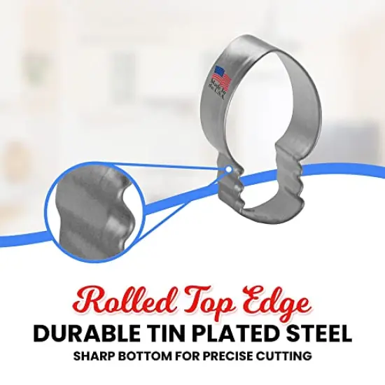 Mini Lightbulb Cookie Cutter 1.5 in, CookieCutter.com, Tin Plated Steel, Handmade in the USA {3}