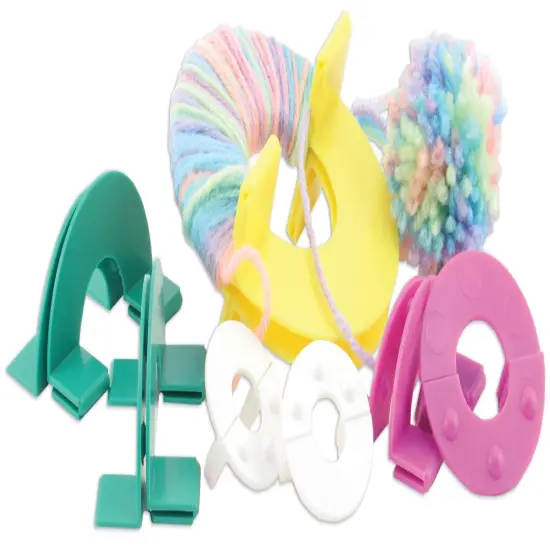 Susan Bates Easy Wrap Pom-Pom Maker-Makes 4 Sizes 1.25", 1.75", 2.25" & 3.5" {2}
