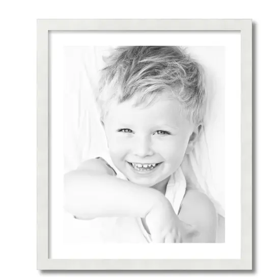 ArtToFrames 22x26" Matted Picture Frame with 18x22" Single Mat Photo Opening Framed in 1.25" White and 2" Mat (FWM-3966-22x26) {7}