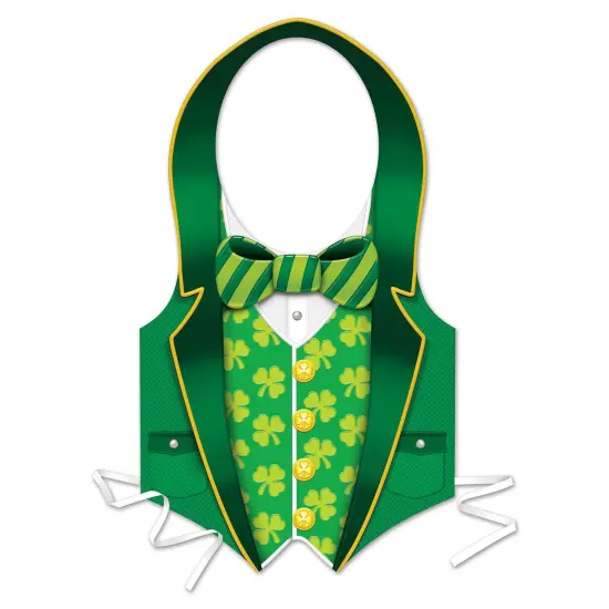 Plastic St Patrick Vest (Pack of 24) {1}