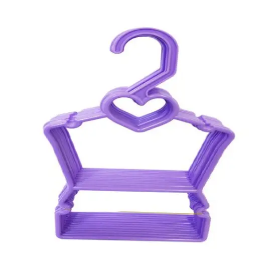 Upgrade Your Doll's Wardrobe with 6 Pc. Purple Heart Hangers for 18 Inch Clothes {1}