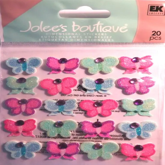 Jolee's Boutique Bright CLR Butterflies Repeat Dimensional Stickers {1}