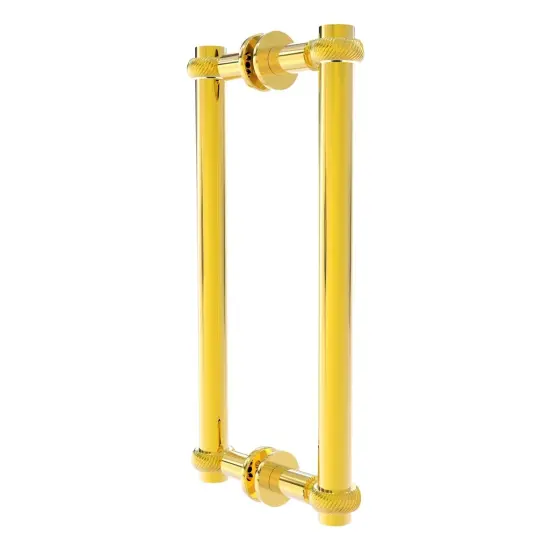 Contemporary 8 Inch Back To Back Shower Door Pull With Twisted Accent - 404T-8Bb-Pb {1}