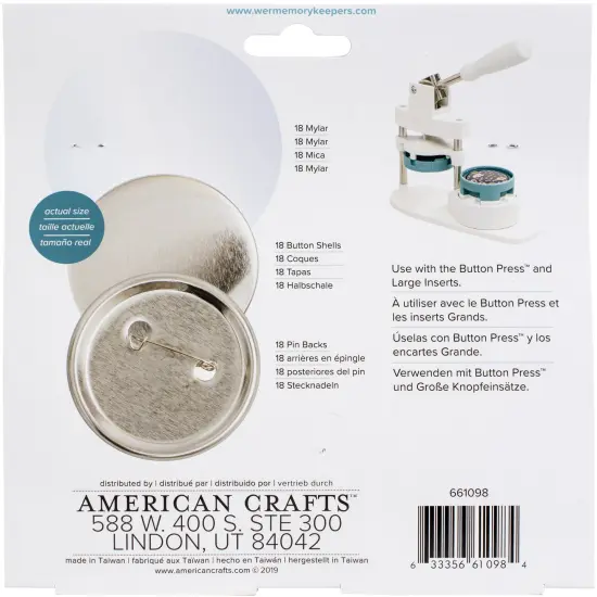 We R Button Press Refill Pack 18/Pkg-Large (58mm) {3}