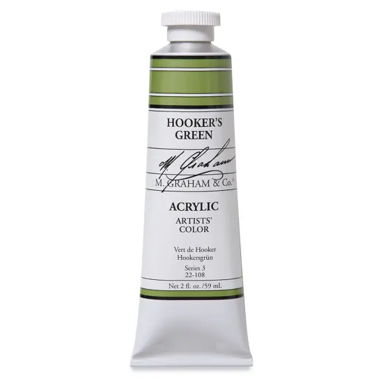 M. Graham Artists' Acrylics - Hooker's Green, 2 oz tube {1}