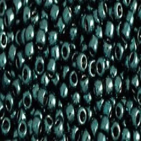 Toho 11/0 Round Japanese Seed Bead, #519, Higher-Metallic Teal Hematite {1}