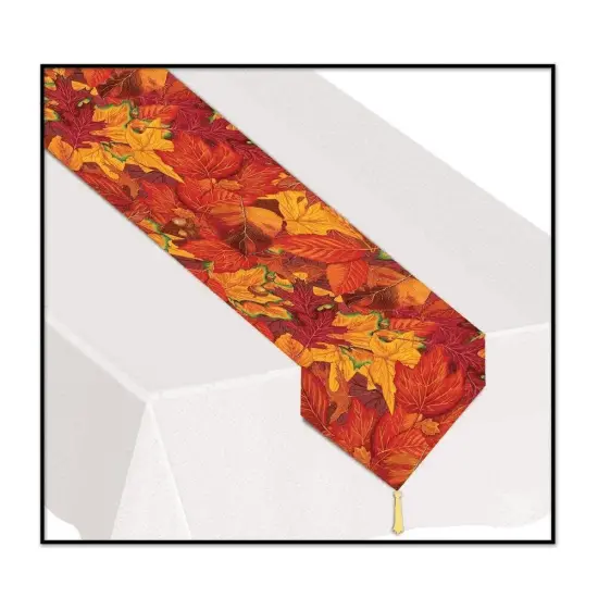 Printed Fall Leaf Table Runner (Pack of 12) {1}