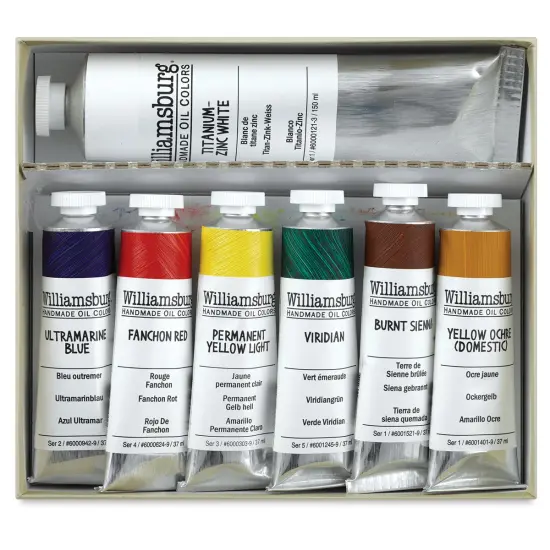 Williamsburg Handmade Oil Paints - Set of 7, Basic Painting Set, 37 ml {2}