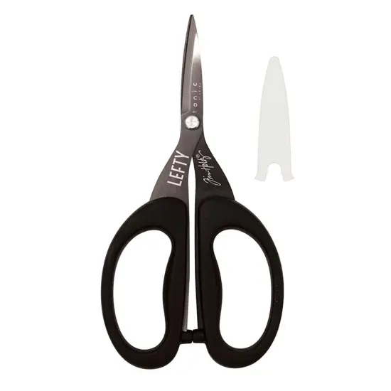 Tim Holtz Non-Stick Titanium Micro Serrated Mini Snips 5"-Left-Handed {3}