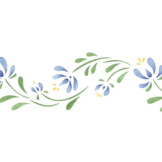 Floral Wall Stencil | 275 by Designer Stencils | Floral Stencils | Reusable Art Craft Stencils for Painting on Walls, Canvas, Wood | Reusable Plastic Paint Stencil for Home Makeover | Easy to Use & Clean Art Stencil {2}