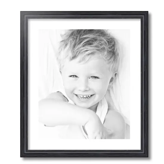 ArtToFrames 19x22" Matted Picture Frame with 15x18" Single Mat Photo Opening Framed in 1.25" Black and 2" Mat (FWM-4083-19x22) {4}