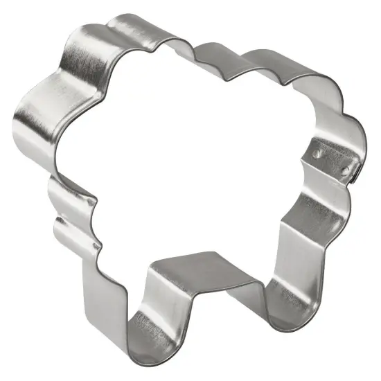 Fluffy Sheep Cookie Cutter 3.75 in B1541, CookieCutter.com, Tin Plated Steel, Handmade in the USA {1}