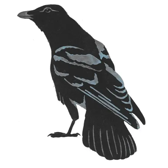 Crow Wall Stencil | 2961 by Designer Stencils | Reusable Art Craft Stencils for Painting on Walls, Canvas, Wood | {1}