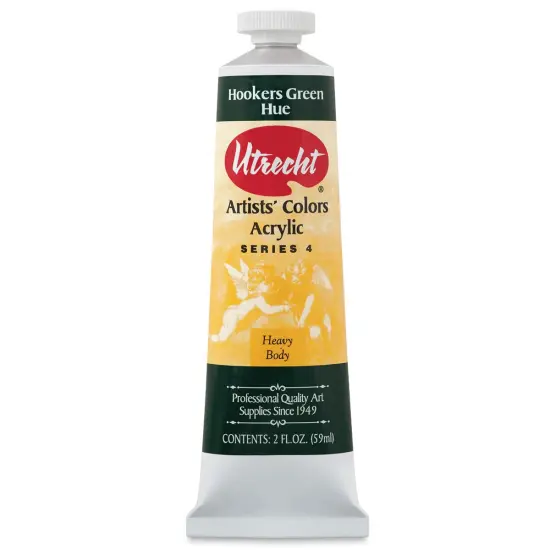 Utrecht Artists' Acrylic Paint - Hooker's Green Hue, 2 oz tube {1}