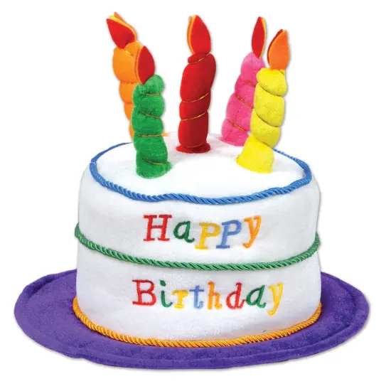 Plush Birthday Cake Hat (Pack of 12) {1}