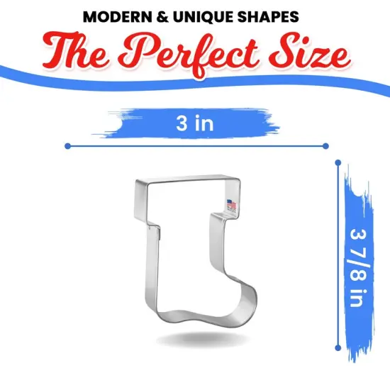 CookieCutter.com 3.75 in Stocking Cookie Cutter Cookie Cutter Shapes Made in USA,  {2}