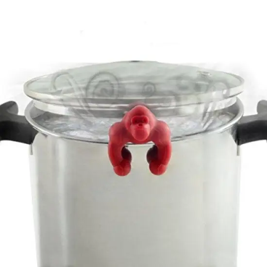 Norpro Ape Escape Silicone Pot Lid Vent - Helps Prevent Boil Over! Red {2}